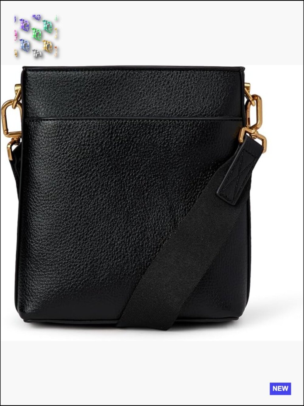 Faux Leather Sling Crossbody Bag Minimalist Everyday Shoulder Bag Zip Closure